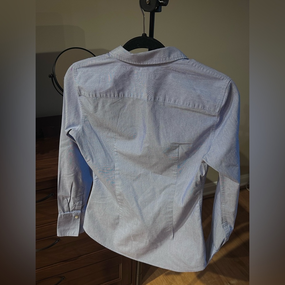 Banana Republic Blue Button Down Riley Shirt – Size 4 - Picture 4 of 6